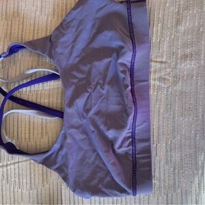 Lululemon Purple Striped Women's Sports Bra